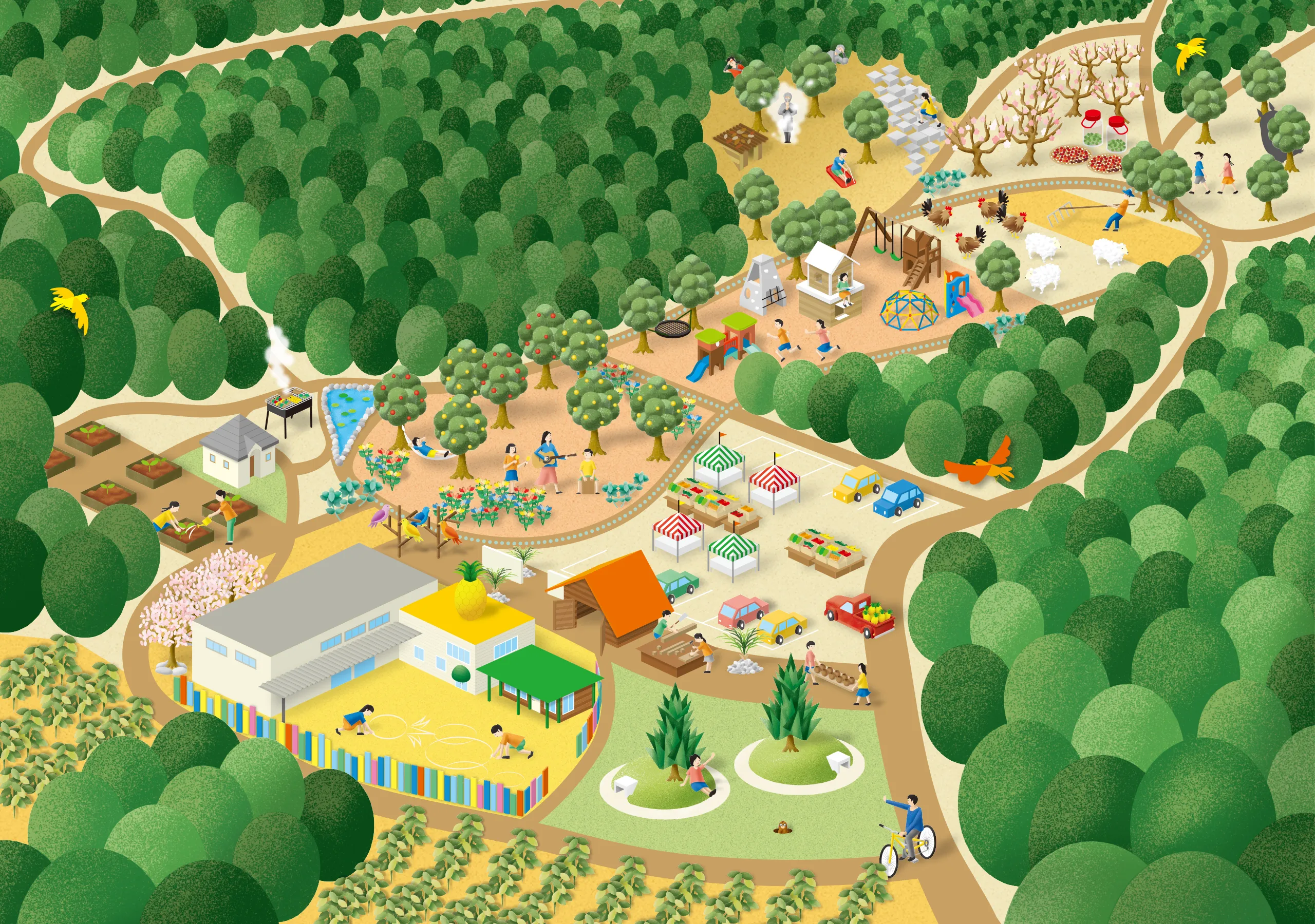 パイナップルスクールのイラスト